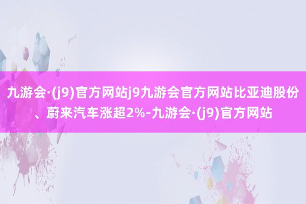 九游会·(j9)官方网站j9九游会官方网站比亚迪股份、蔚来汽车涨超2%-九游会·(j9)官方网站